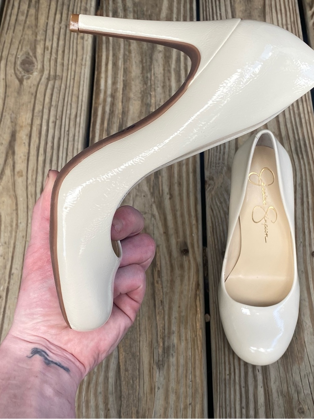 (NWOB!) JESSICA SIMPSON- Nude “CALI” Pumps W/ Round Toe, The Perfect Heel! - Picture 16 of 16
